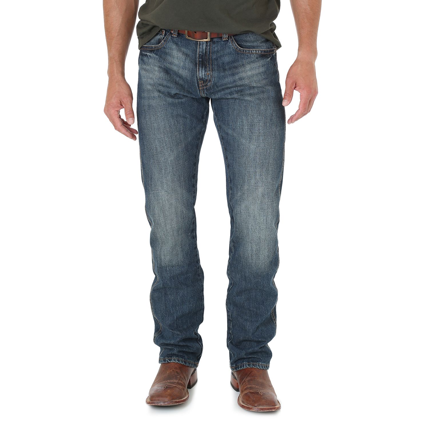 wrangler slim straight jeans with flex