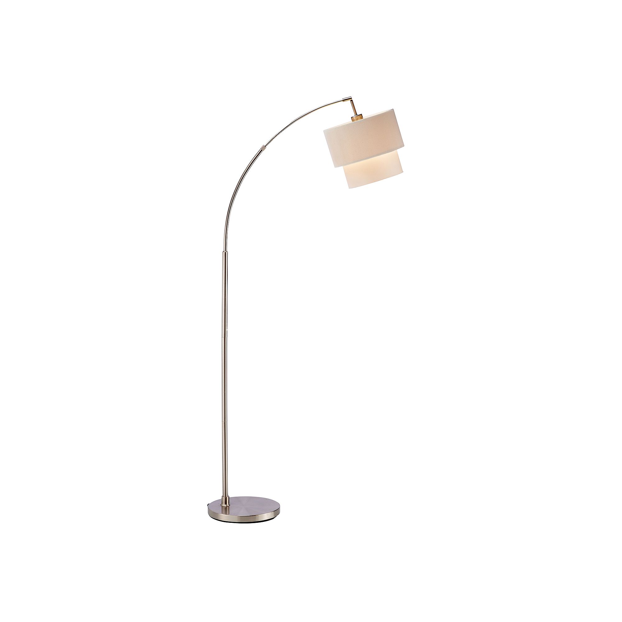 Adesso Gala Arc Lamp, Brushed Silver