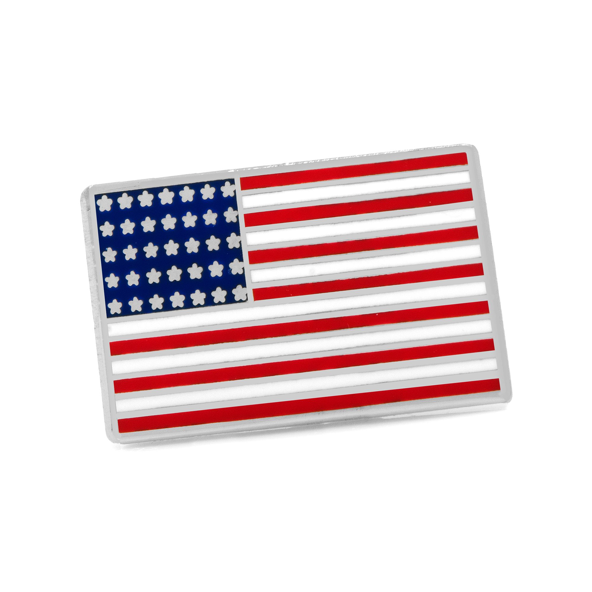 Mens Cuff Links, Inc. American Flag Lapel Pin, Red