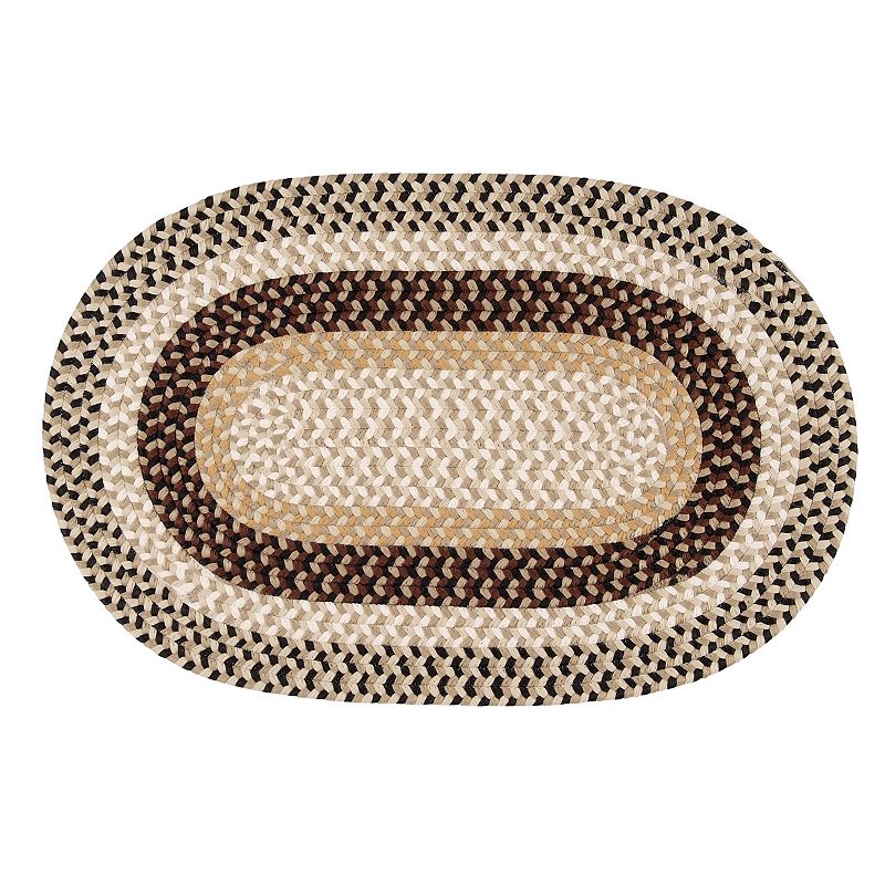 Shenandoah Braided Reversible Indoor Outdoor Rug, Beig/Green, 5Ft Rnd