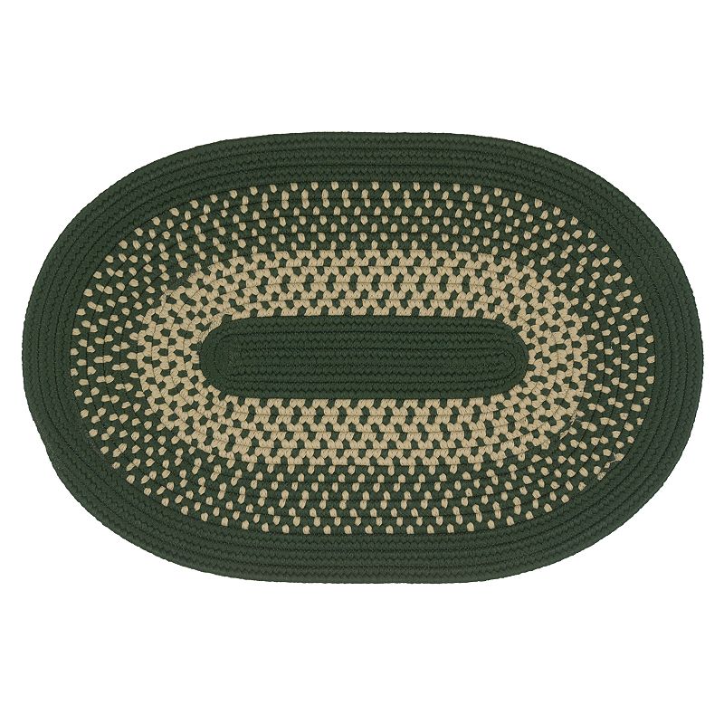 Colonial Mills Saratoga Braided Reversible Rug, Green, 7Ft Rnd
