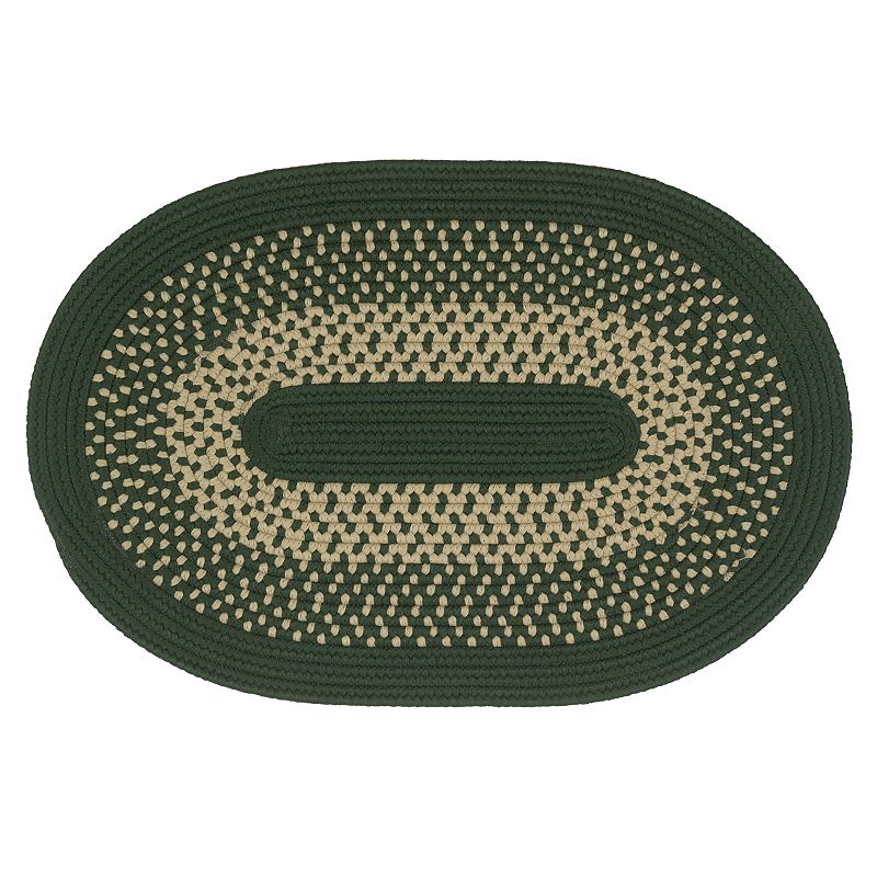 Colonial Mills Saratoga Braided Reversible Rug, Green, 5Ft Rnd
