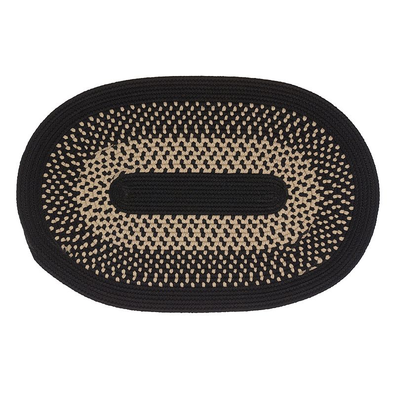 Colonial Mills Saratoga Braided Reversible Rug, Black, 5Ft Rnd