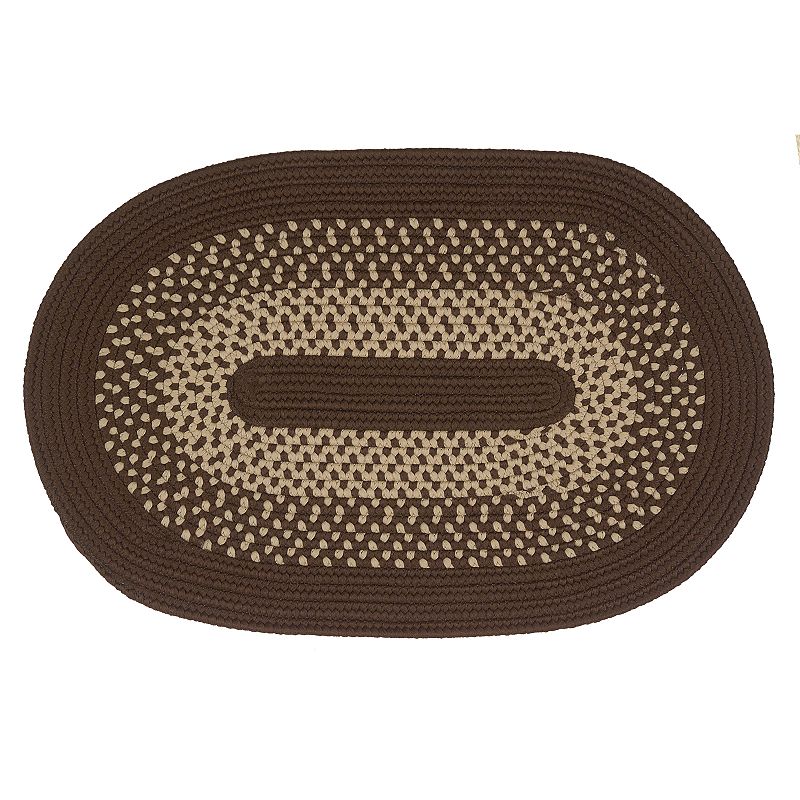 Colonial Mills Saratoga Braided Reversible Rug, Brown, 5Ft Rnd