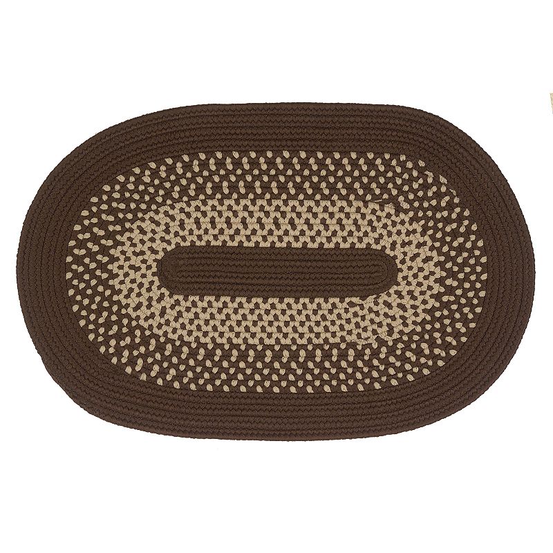 Colonial Mills Saratoga Braided Reversible Rug, Brown, 7Ft Rnd