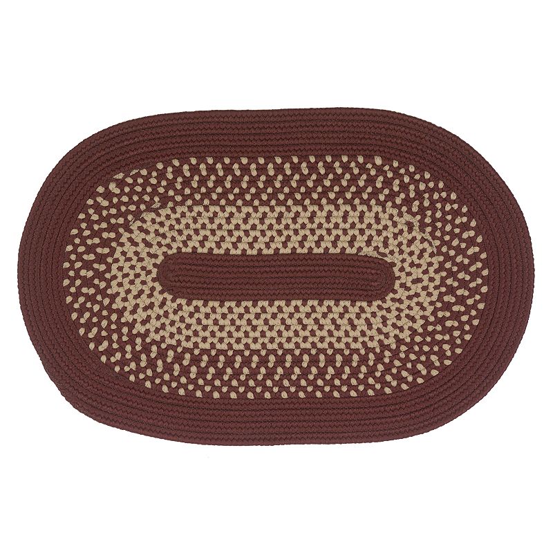 Colonial Mills Saratoga Braided Reversible Rug, Red, 5Ft Rnd