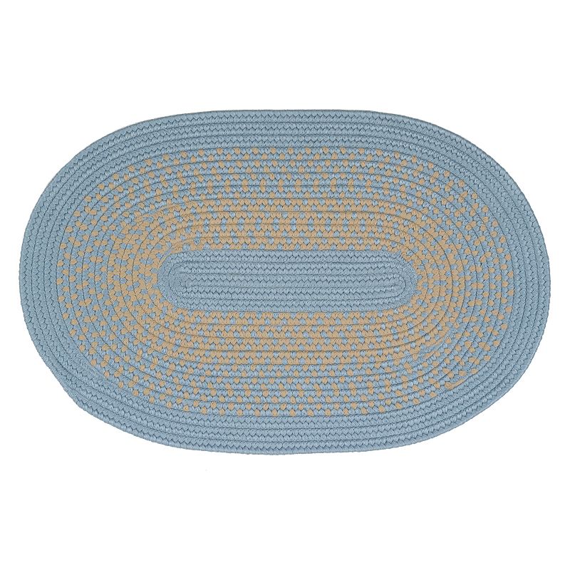 Colonial Mills Saratoga Braided Reversible Rug, Blue, 5Ft Rnd