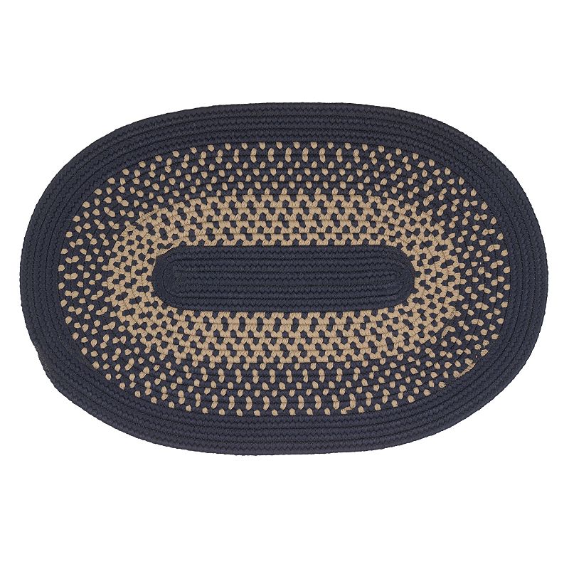 Colonial Mills Saratoga Braided Reversible Rug, Blue, 5Ft Rnd