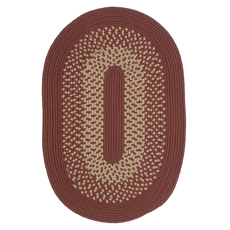 Colonial Mills Saratoga Braided Reversible Rug, Red, 5Ft Rnd