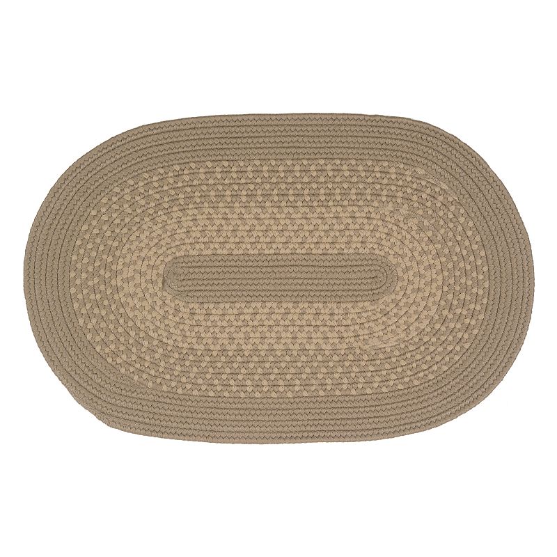 Colonial Mills Saratoga Braided Reversible Rug, Med Beige, 5Ft Rnd