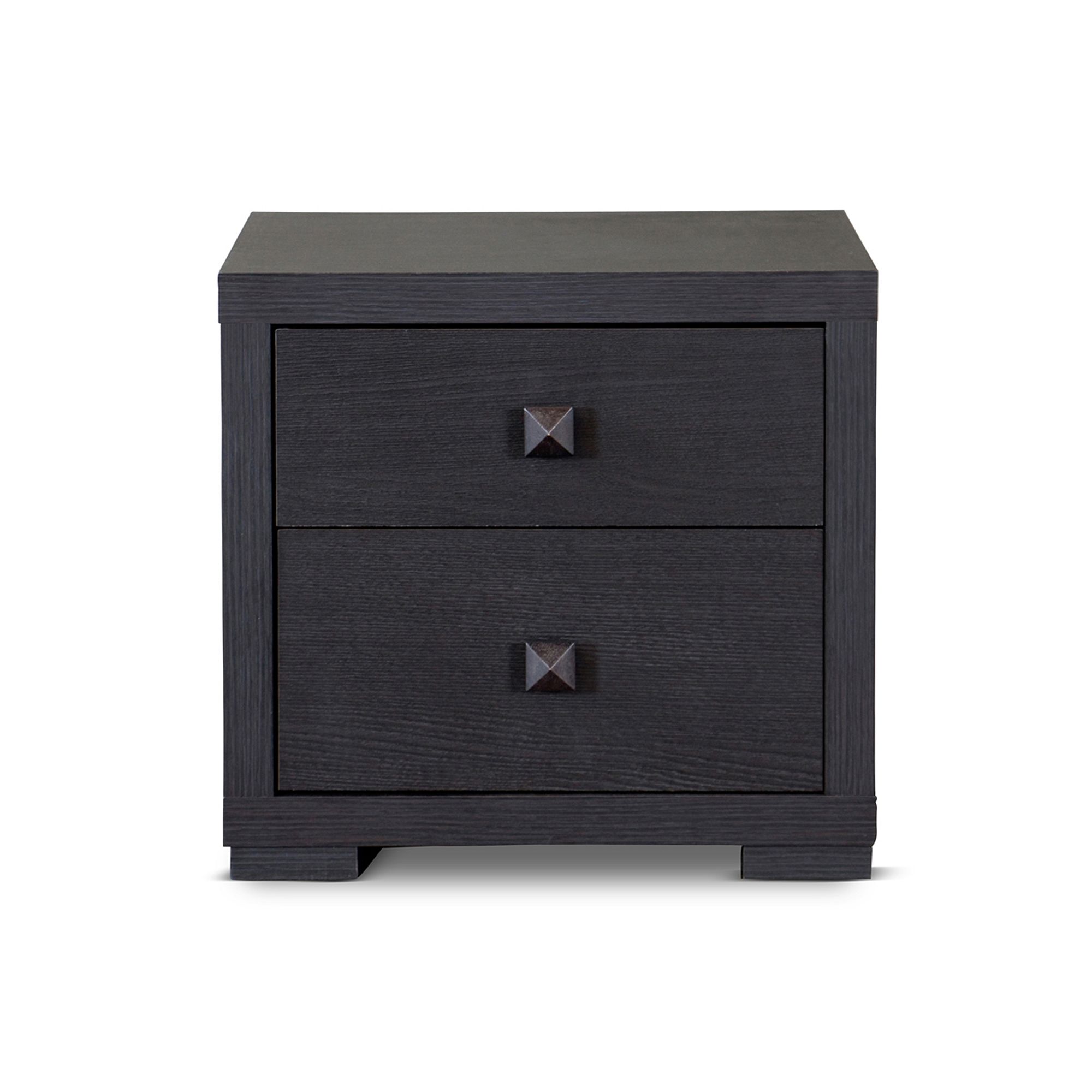 Baxton Studio Nightstand, Dark Brown