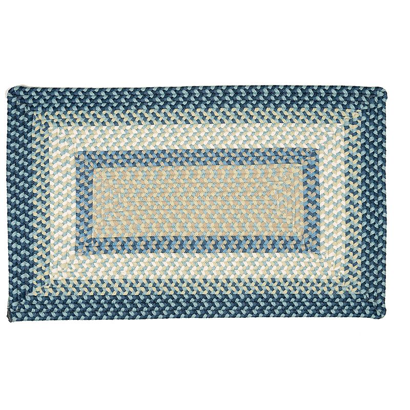 Colonial Mills Villa Braided Reversible Indoor Outdoor Rug, Blue, 3X5 Ft