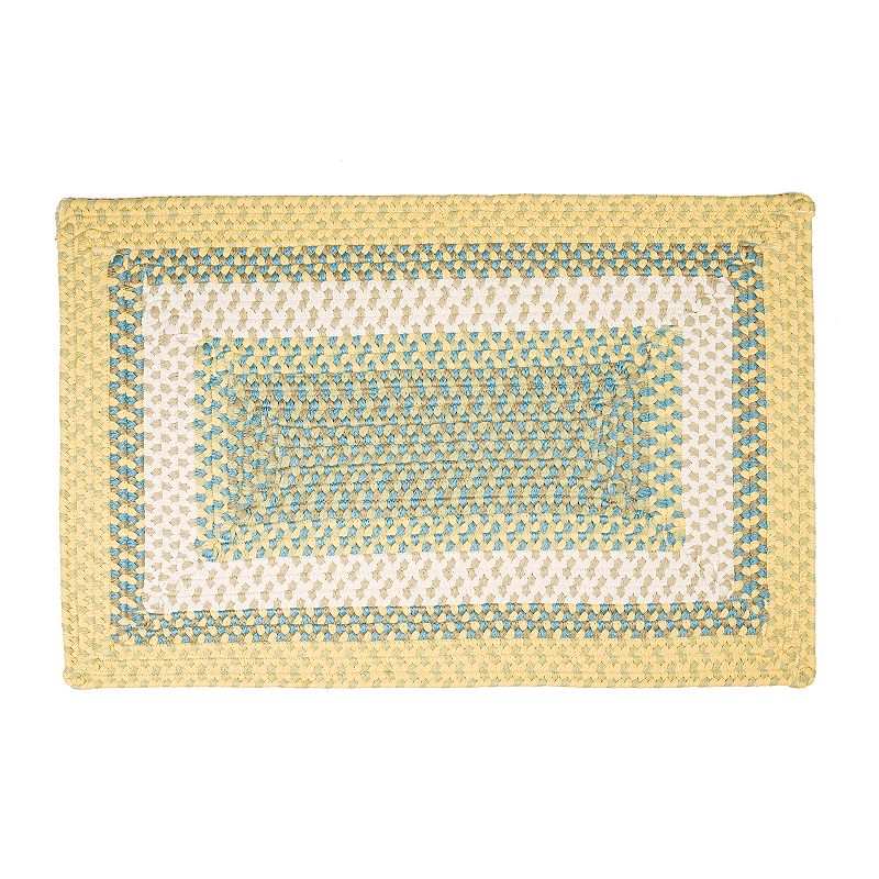 Colonial Mills Villa Braided Reversible Indoor Outdoor Rug, Yellow, 8X10 Ft
