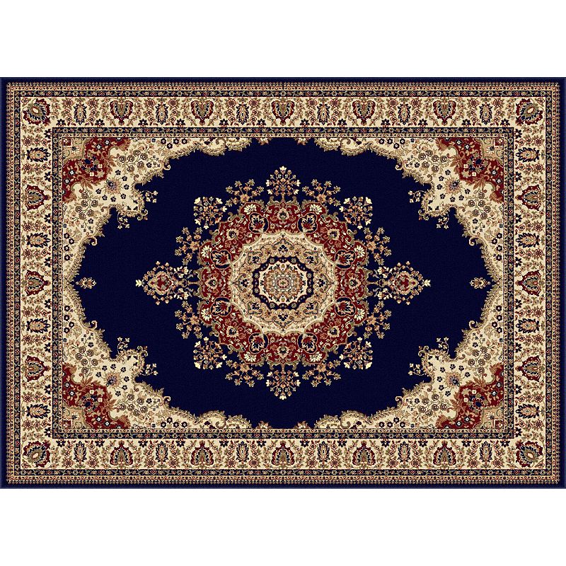 KHL Rugs Sensation Fiona Framed Floral Rug, Multicolor, 5X7FT OVAL