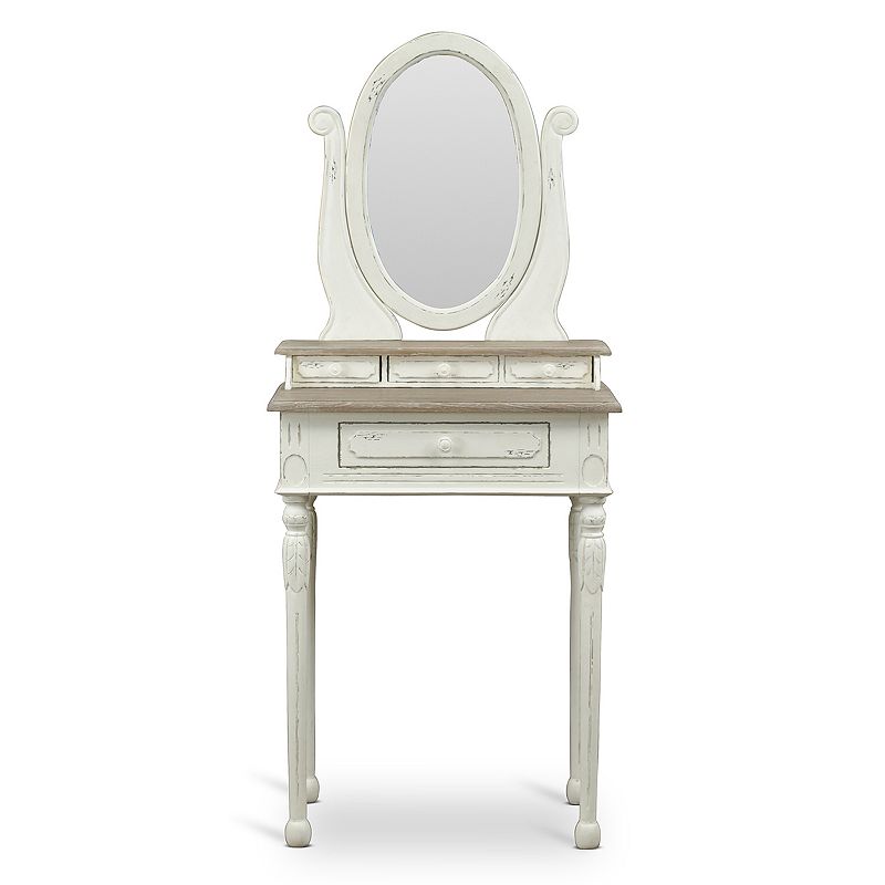 Baxton Studio Anjou Traditional French Dressing Table, White