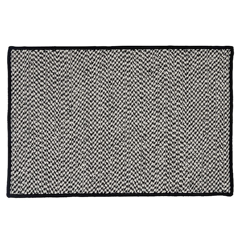 Colonial Mills Check Reversible Indoor Outdoor Rug, Black, 8X10 Ft