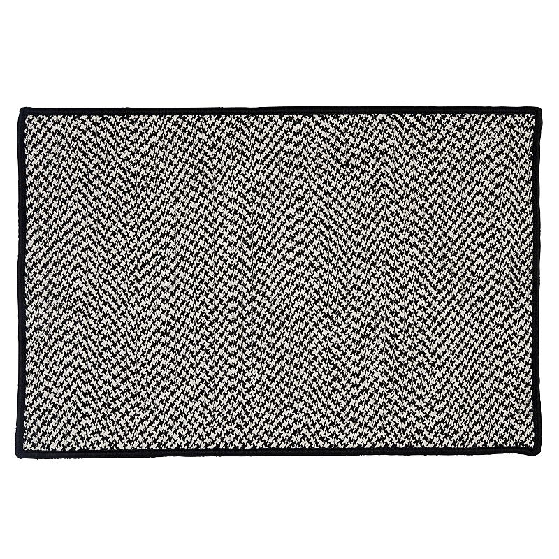 Colonial Mills Check Reversible Indoor Outdoor Rug, Black, 5X7 Ft