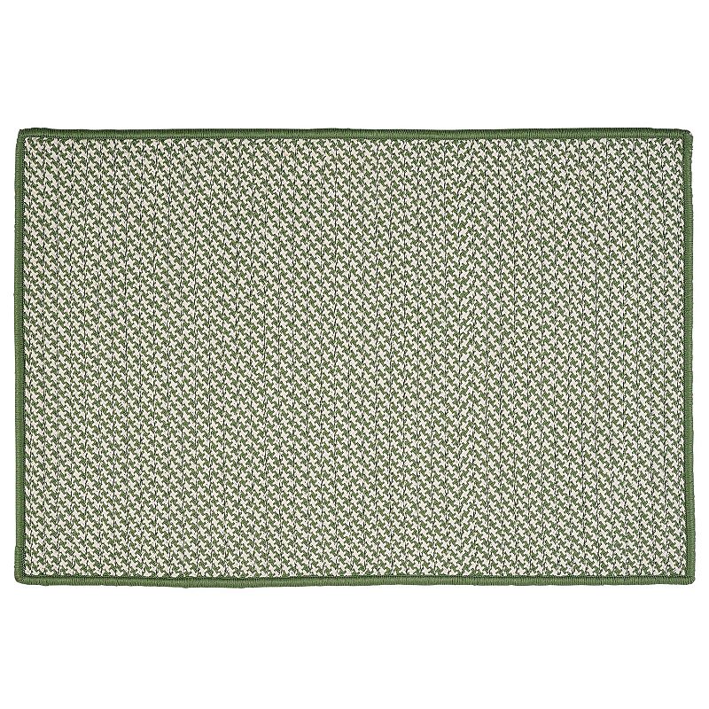 Colonial Mills Check Reversible Indoor Outdoor Rug, Green, 8Ft Sq