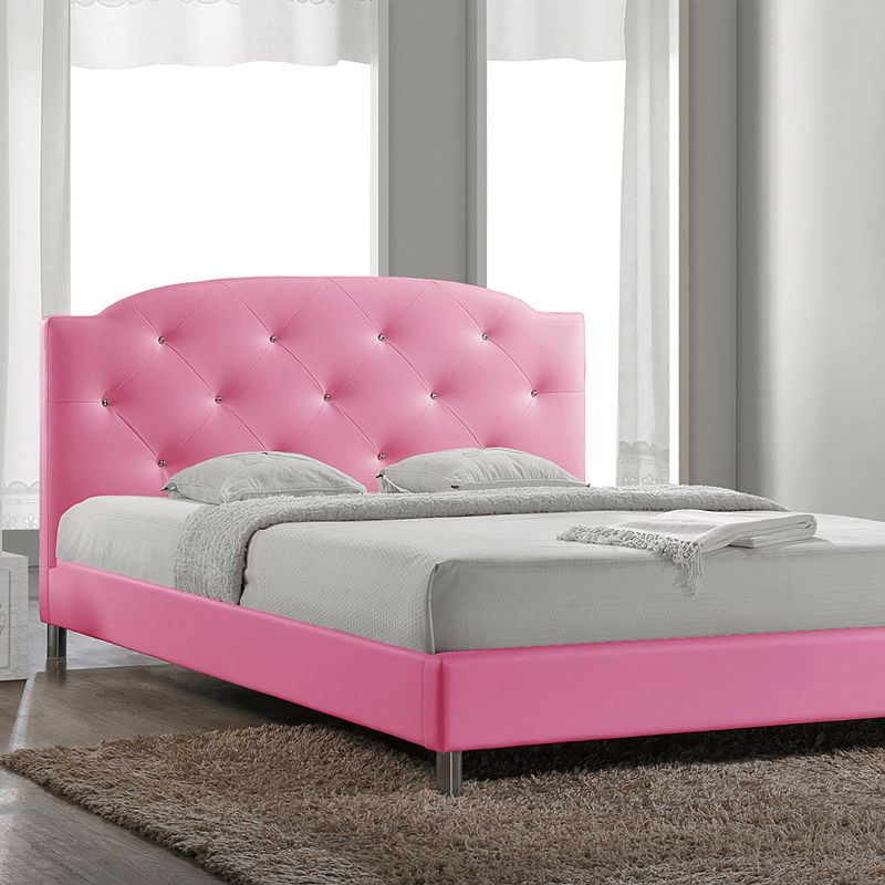 Baxton Studio Canterbury Contemporary Bed - Full, Pink