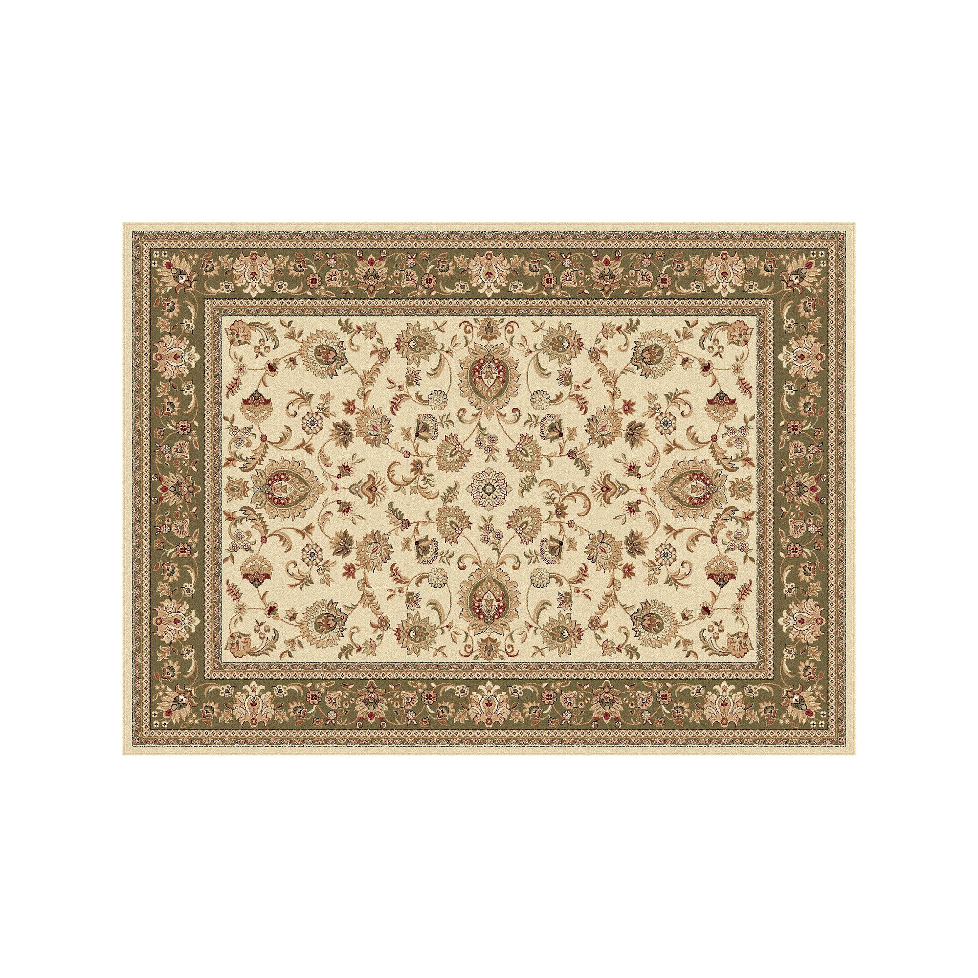 KHL Rugs Sensation Gabrielle Framed Floral Rug, Ivory