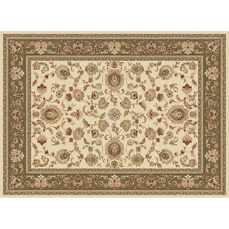 KHL Rugs Sensation Gabrielle Framed Floral Rug, Beige, 8X10 Ft