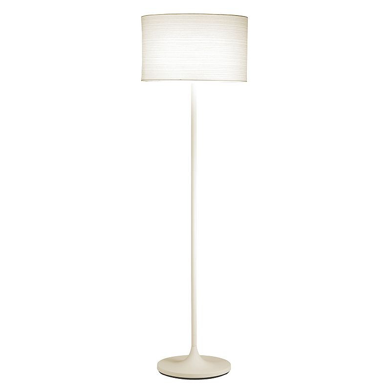 ADESSO Oslo Floor Lamp, White Grey