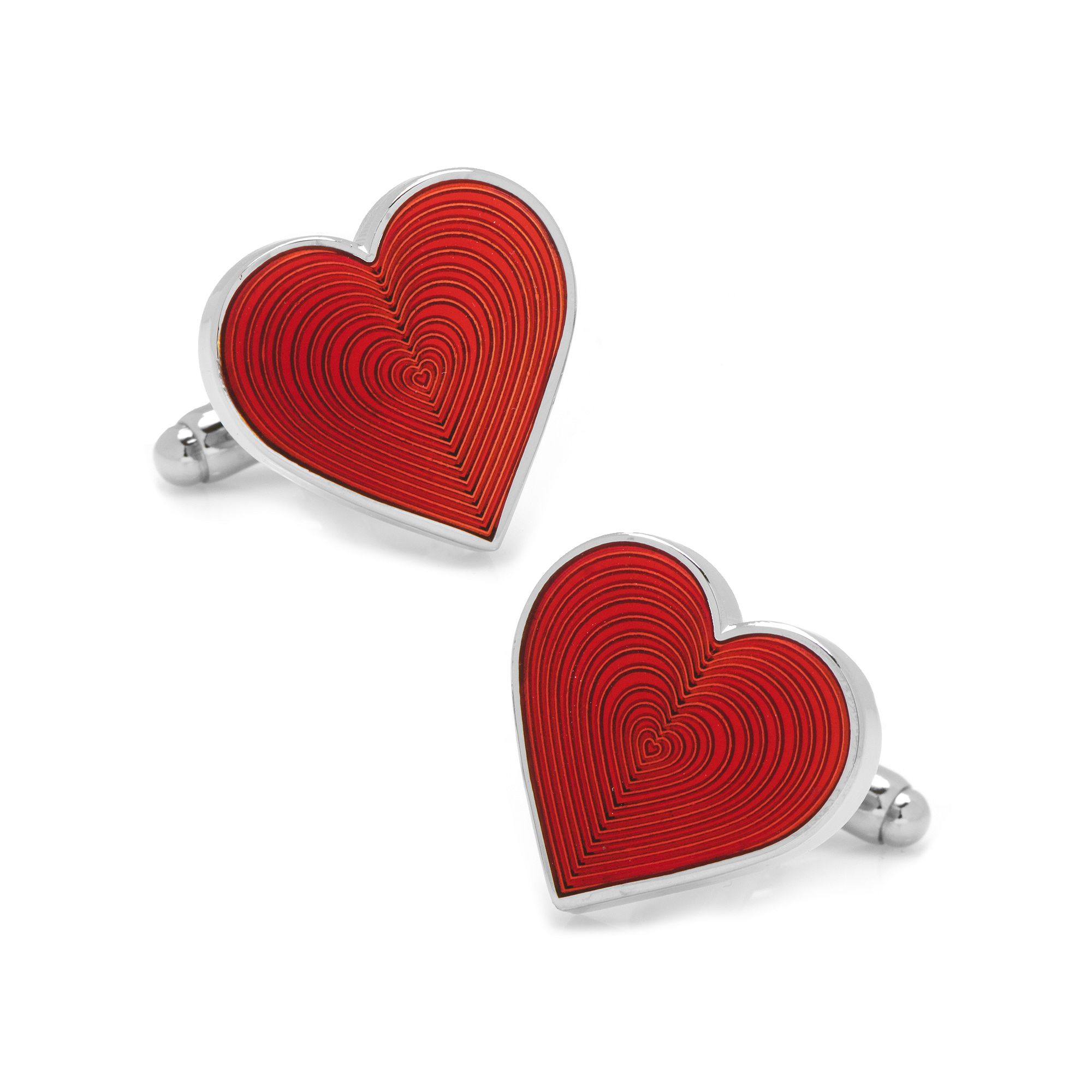 Heart Cuff Links, Red