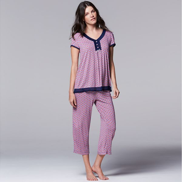 Women's Simply Vera Vera Wang Pajamas Away We Go Pajama Set