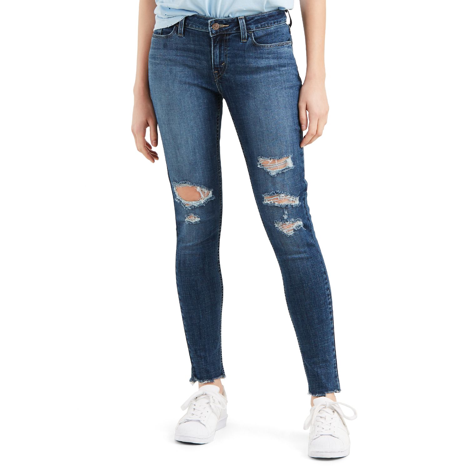 levi's 535 super skinny jeans white