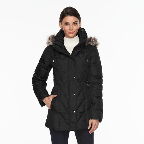 Download Women's Towne by London Fog Hooded Down Puffer Jacket