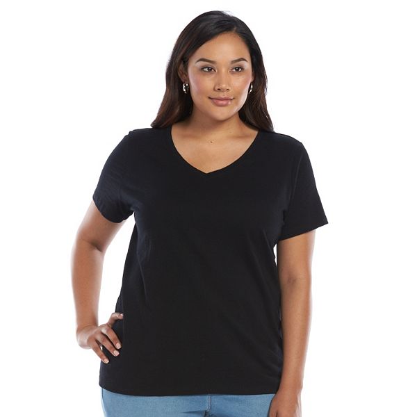 Plus Size Sonoma Goods For Life® V-Essential Tee