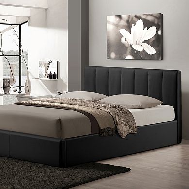 Baxton Studio Templemore Faux-Leather Storage Queen Bed