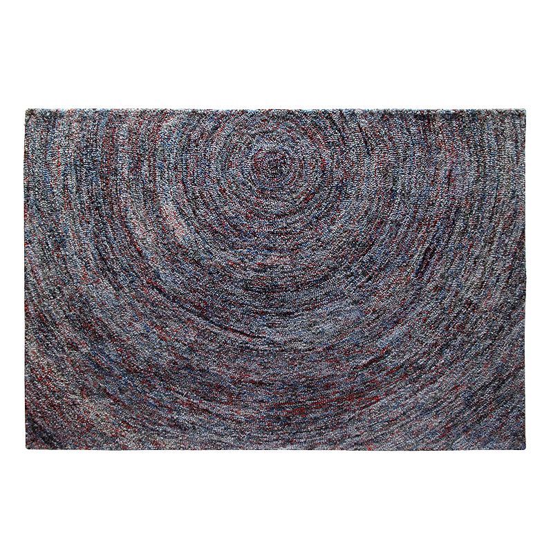 Chesapeake Cameron Swirl Wool Rug, Blue, 5X7 Ft