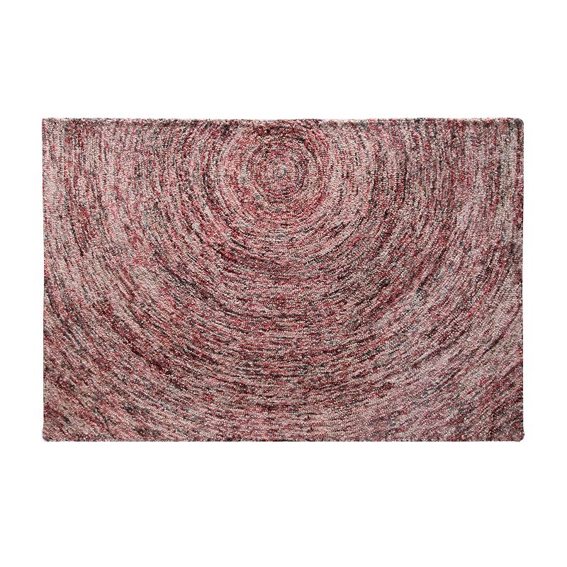 Chesapeake Cameron Swirl Wool Rug, Red, 5X7 Ft