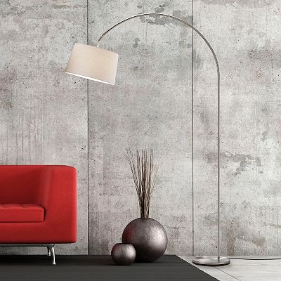 Adesso Goliath Arc Lamp Brushed Steel