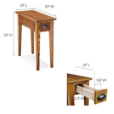 Leick Furniture Candleglow Finish 1-Drawer Narrow End Table