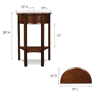 Leick Furniture Demilune Entryway End Table