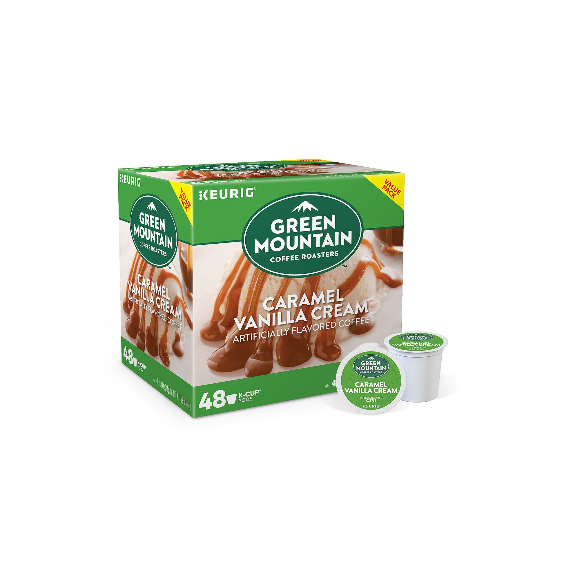 Green Mountain Coffee Caramel Vanilla Cream Coffee, Keurig® K-Cup® Pods, 