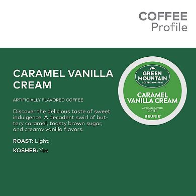 Green Mountain Coffee Caramel Vanilla Cream Coffee, Keurig® K-Cup® Pods, Flavored Coffee - 48-pk.