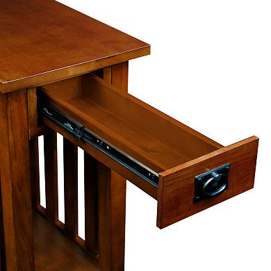 Leick Furniture Mission Oak Finish Lamp & End Table