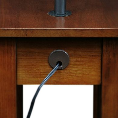 Leick Furniture Mission Oak Finish Lamp & End Table