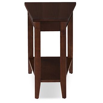 Leick Furniture Chocolate Cherry Finish Wedge End Table