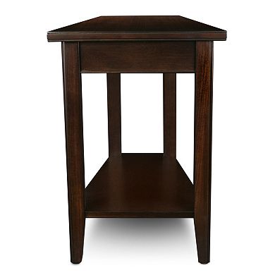 Leick Furniture Chocolate Cherry Finish Wedge End Table