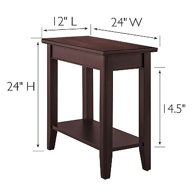 Leick Furniture Chocolate Cherry Finish Narrow End Table