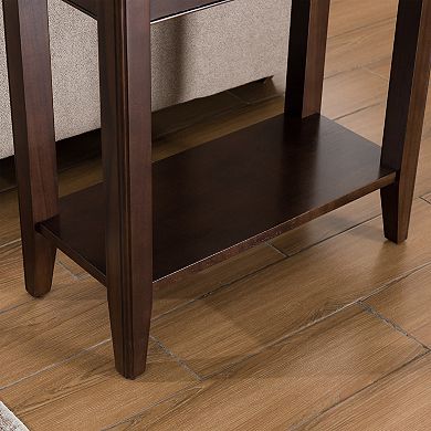 Leick Furniture Chocolate Cherry Finish Narrow End Table