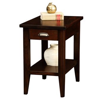Leick Furniture Chocolate Cherry Finish 1-Drawer Narrow End Table