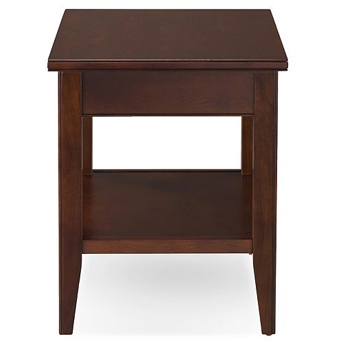 Leick Furniture Chocolate Cherry Finish 1Drawer End Table
