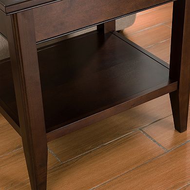 Leick Furniture Chocolate Cherry Finish 1-Drawer End Table