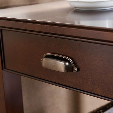 Leick Furniture Chocolate Cherry Finish 1-Drawer End Table