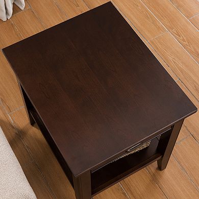 Leick Furniture Chocolate Cherry Finish 1-Drawer End Table